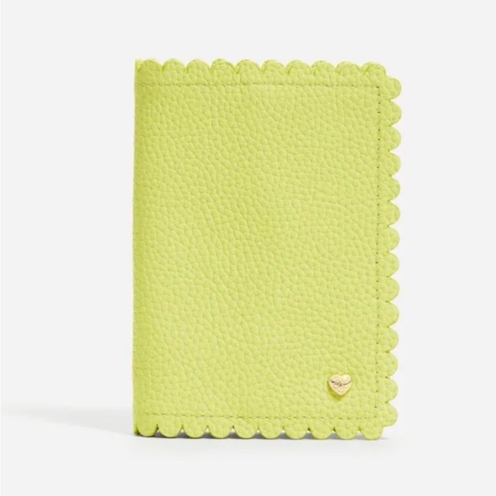 STONEY CLOVER LANE pittford leather passport case in lime new in box $138